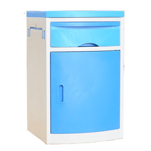 Table de chevet d'hôpital bleue 480x480x760mm en ABS, armoire de rangement durable pour usage médical - Product Image 1