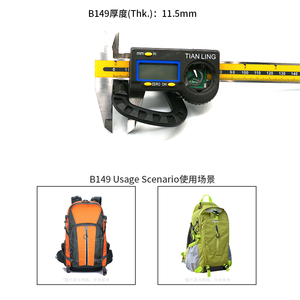 Harga Cina pabrik plastik Pom anyaman Carabiner taktis gantungan kunci D cincin Spring Snap klip gir untuk bepergian luar ruangan - Product Image 5