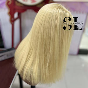 Peluca de cabello humano con cierre de encaje transparente, pelo rubio 613, hd - Product Image 4