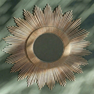 Mid Century Natural <b>Wicker</b> Rattan Mirror Round <b>Wall</b> Hanging Bamboo Cane Mirror for Living Room Decor - Product Image 1