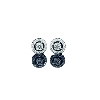 Boucles d'oreilles clous de luxe en or 14K 18K plaqué rhodium, serties de diamants de laboratoire taille brillant, certifiés IGI, finition raffinée