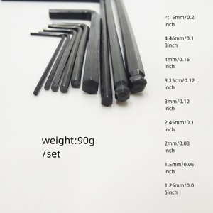 Kit de plaques de réglage hexagonales longues en forme de L pour guitare, 9 pièces, styles à bille et sans bille, accessoires et outils de <span class=keywords><strong>quincaillerie</strong></span> pour guitare - Product Image 2