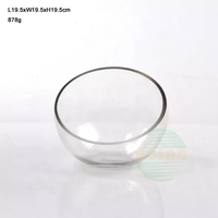 Bol en verre à coupe oblique Vase en verre Terrarium transparent pour fête de mariage