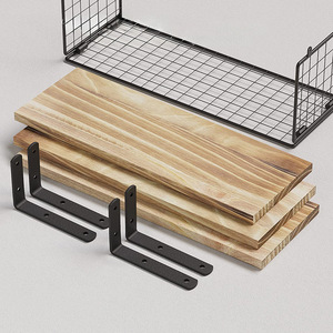 Diseño de renovación de la casa Sala de estar personalizada Estante de metal de madera multifuncional Estante rectangular flotante de pared - Product Image 4