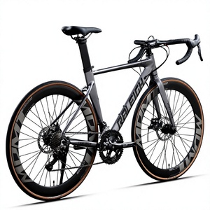 Vélo de route Lanling 700C, course aérodynamique, 18 vitesses, fourche à ressort courbée, freins à disque hydrauliques, cadre en alliage d'aluminium, vélo à transmission variable - Product Image 2