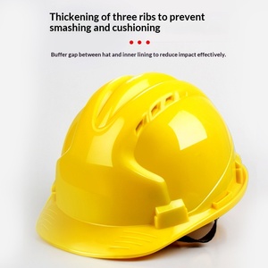 หมวกนิรภัยสำหรับคนงานก่อสร้าง หมวกช่างไฟฟ้าแบบหนา ระบายอากาศได้ดี เสริมแรงด้วย FRP พร้อมจุดยึดแบบมีร่อง GB State Grid - Product Image 4