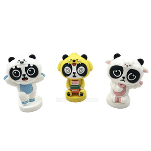 Mainan patung hewan kecil 3D PVC tokoh aksi Logo kustom figur mainan kerajinan silikon untuk hadiah promosi