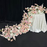 Arrangement floral artificiel réaliste en tissu LANJO, cascade de fleurs pour table, décorations pour mariage, Saint-Valentin, Nouvel An, événements