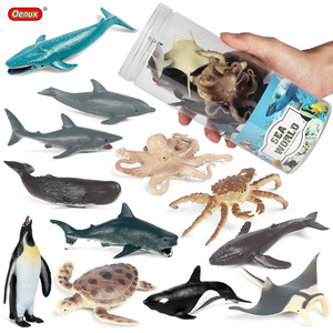 ของเล่นทรงกระบอกพลาสติกแข็งขนาดเล็กสำหรับเด็กฉลามขาวและปลา<span class=keywords><strong>วาฬ</strong></span>สีน้ำเงินเหมาะสำหรับเหมาะสำหรับเป็นของตกแต่งธีมแช่แข็ง - Product Image 5