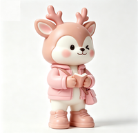 Figurine d'art de cerf personnalisée en PVC et ABS, statue de dessin animé, fabrication OEM en Chine, figurine personnalisée pour la vente en gros de produits de marque