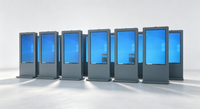 Affichage numérique extérieur personnalisé de 55 pouces, Totem IP65 étanche, écran LCD publicitaire interactif, signalisation numérique étanche