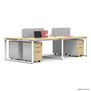 Bureau multifonctionnel, meuble commercial, avec cadre métallique, table de travail, jambes en acier, pour 4 personnes - Product Image 5