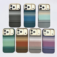 Casing serat karbon tempa casing ponsel logam magnetik untuk iPhone Air 17 Pro Max casing sandaran lensa untuk iPhone
