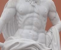Sculpture en marbre de statue d'homme en pierre naturelle de style grec
