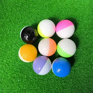 Manufacturers Customized Logo Two-color Synthetic Rubber Golf Balls Can Be Used For Gifts.