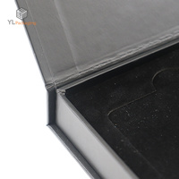 Boîte rigide noire personnalisée en gros avec insert et fermeture magnétique pour emballage cadeau de carte de crédit VIP