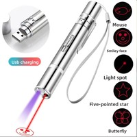 Jouet pour chat écologique, pointeur laser rechargeable par USB, infrarouge, sportif, motifs multiples modernes
