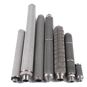 tube pleated steam oil filter element cylinder metal powder candle 10 inch 40 inches precision sintered stainless steel filters