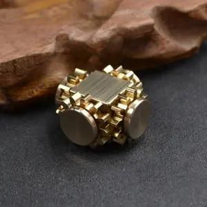 Factory Wholesale High Quality Fidget Cube Toys Real Copper 9 Gear Fidget Spinner