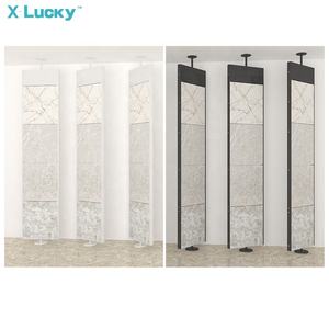 التصميم الحديث الروتاري كبير لوحة بلاط الرف ثلاثة من جانب عينة حامل الخشب الطابق بلاط السيراميك حجر الدورية عرض صالة العرض - Product Image 5