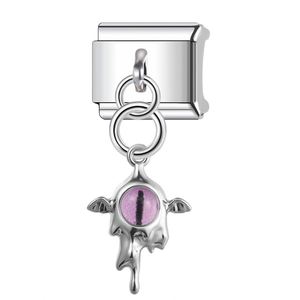 Serie de cuentas de ojo, módulo italiano personalizado, pulsera, accesorios de joyería, piezas colgantes de 9mm, adorno DIY - Product Image 5