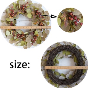 Corona de exterior de lirios, rosas y ciruelas, estilo rústico, verde, para el Día de la Madre, a granel, de Michaels, con suculentas - Product Image 3