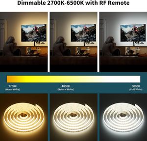 新製品8mmLEDコブストリップ12v24v防水ライトストリップTVバックライトフレックス超薄型小型コブ<span class=keywords><strong>LED</strong></span>ストリップ - Product Image 3