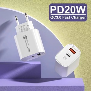 حار مزدوج منفذ Usb هاتف 13 14 15 16 محول 20 واط USB C QC شاحن سريع لنا توصيل الجدار A + C لهواتف أندرويد - Product Image 2