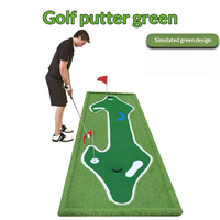 Simulateur de golf d'intérieur pour usage domestique avec plusieurs trous, simulateur de putting avec gazon artificiel pour améliorer le swing