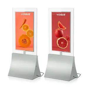 55 Zoll Super Slim Wand montage Doppelseitige Dual-Screen-Werbung Wifi Wandbehang Digital Window Signage Display