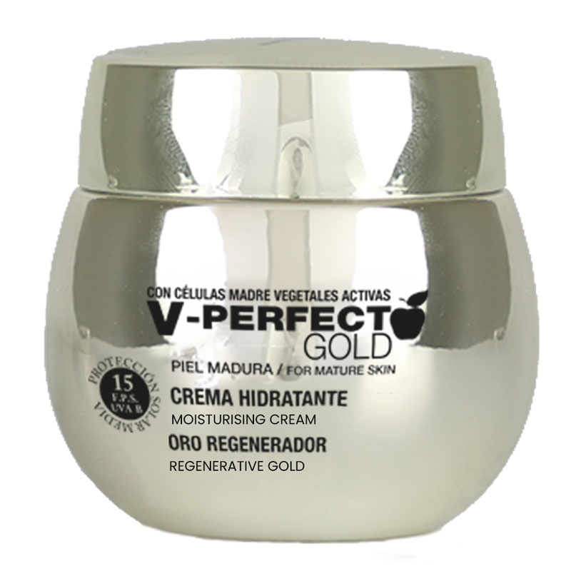 V Perfect Gold Moisturising Cream With Hyaluronic Acid For Dry Skin Regenerative Gold SPF 15 Day Use
