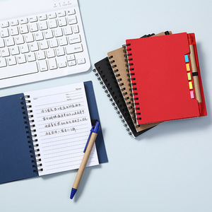 Mini Journal Diary Notebook with Saddle Stitching UV Printed Kraft Paper Cover <strong>and</strong> Memo Sticky <strong>Notepad</strong> Includes <strong>Pen</strong> - Product Image 2