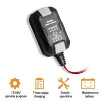 Chargeur de batterie intelligent BYGD F1000 1000mA 6V/12V pour batteries au lithium/AGM/GEL/WET/MF/CA au plomb-acide, charge en 3 étapes, protection 6 voies, 13W pour voiture