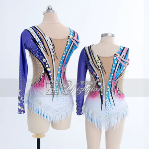 YIZHIJIAN Corsé Ajustado de Gimnasia Artística Ropa de Competición para Mujeres y Niñas, Ropa de <span class=keywords><strong>Patinaje</strong></span> Juvenil Ropa de Danza para Niños - Product Image 2