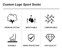 Chaussettes de sport en coton brodé de haute qualité, design personnalisé, respirantes, pour la gym, la course à pied et l'athlétisme