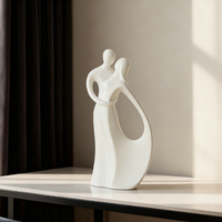 Statues de couple abstraites modernes, sculptures d'amoureux, artisanat en céramique, décoration simple pour l'entrée, la chambre à coucher, la maison, ornement pour la décoration de mariage