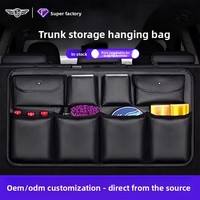 Organisateur de coffre de voiture en cuir, boîte de rangement pour SUV et berline, sac de rangement, fabriqué en Chine