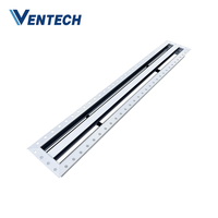 Diffuseur linéaire sans cadre en aluminium pour plafond, réglable, encastré, 1 à 6 fentes, RAL9016, pour villa haut de gamme