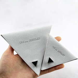 Custom Printed Jewelry Pouch Microfiber Faux Suede Flap <b>Envelope</b> Necklace Earring Velvet Jewelry Packaging Bag - Product Image 1