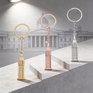 Llavero Metálico 3D del Big <span class=keywords><strong>Ben</strong></span>, Recuerdo de Londres, Estilo Británico, Aleación de Zinc, Regalo de Viaje, Baño de Oro, Plata y Bronce - Product Image 1