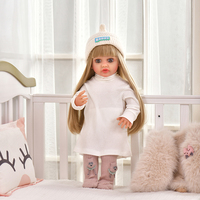 Vente chaude Mode Full Body Foft Silicone 55cm Vinyle Reborn Poupée Enfants Enfants Jouets pour Fille Cadeaux