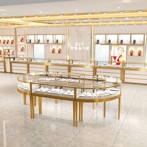 Bijouterie de luxe Boutique design d'intérieur Vitrine de magasin Verre trempé Acier inoxydable Bijouterie Vitrine Meubles - Product Image 2