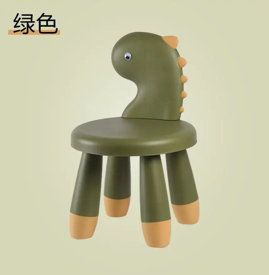 Nuovo sgabello in plastica di plastica per uso domestico sedia impilabile per ristorante in cartone animato antiscivolo