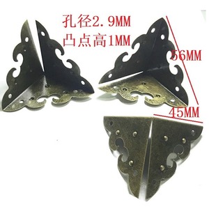 Book <b>Corner</b> Carbon Steel Q78 45Mm New Chinese Style Wooden Box Edge Protection <b>Corner</b> <b>Bracket</b> Accessories - Product Image 1