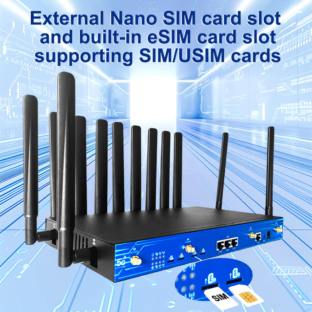 Low Latency 5G Multi Card CPE Router with WIFI6 5g Esim Router Support Modem Wifi 5g Wifi Router with Multi Sim Card Slot