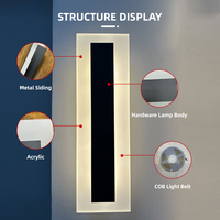 Lampe murale extérieure moderne AB Factory IP65, applique murale linéaire extérieure, lumière blanche chaude, applique de jardin, longue lampe murale LED