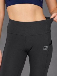 Women's Dark Grey Solid Active Wear Ankle Length Tights with Convenient Mobile Pocket Stretch Lycra <b>Leggings</b> for <b>Gym</b> Fitness - Product Image 5