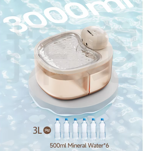 Mangkuk air mancur baja tahan karat 3L, mangkuk air minum kucing anjing peliharaan dengan Filter, Dispenser air minum hewan peliharaan - Product Image 4