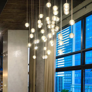 Bolle <span class=keywords><strong>lampadari</strong></span> <span class=keywords><strong>a</strong></span> <span class=keywords><strong>sfera</strong></span> di cristallo luce per soggiorno Foyer scala soffitto alto lampadario moderno lampadario luci <span class=keywords><strong>a</strong></span> sospensione - Product Image 5