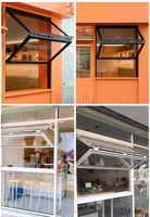 Fenêtre pliante verticale en aluminium, résistante et personnalisée, pour les loisirs